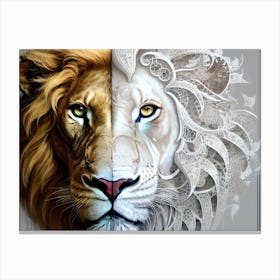 Lion And Lioness 2 Canvas Print