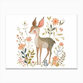Little Floral Antelope 2 Canvas Print