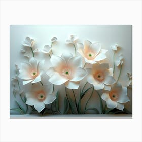 3d Artwork Flowers 5 Canvas Print