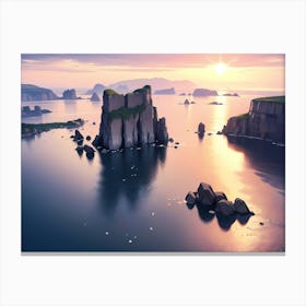 Sunset In The Arctic Canvas Print