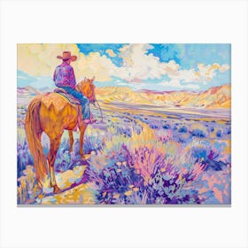 Cowboy Painting Colorado 2 Canvas Print