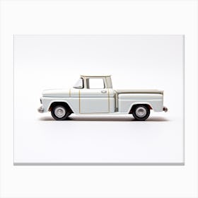 Toy Car 62 Chevy Pickup White Canvas Print
