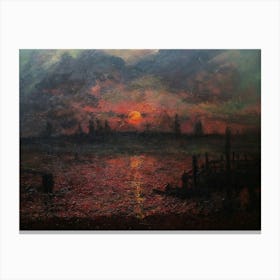 Sunset Over London Canvas Print