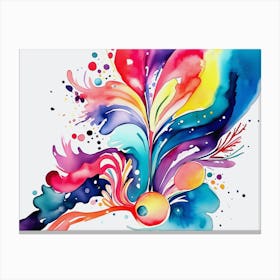 Abstract Watercolor Painting Canvas Print