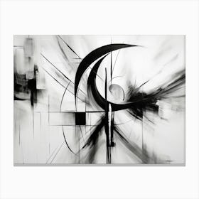 Transformation Abstract Black And White 9 Canvas Print