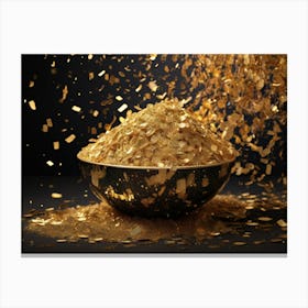 Gold Confetti 3 Canvas Print