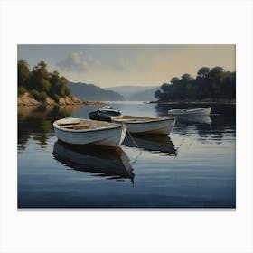 Boats On The Water hamptons Canvas Print