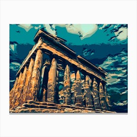 The Parthenon Greece Antiquity Architecture Canvas Print