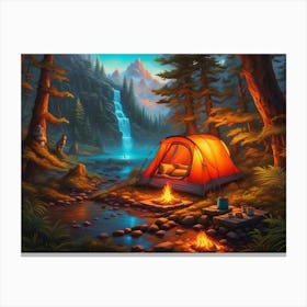 The Perfect Camping Spot Canvas Print