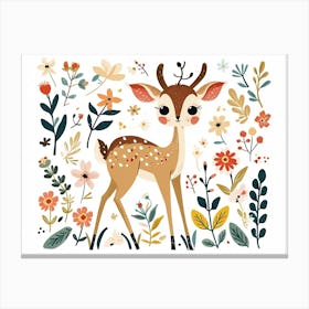 Little Floral Antelope 3 Canvas Print
