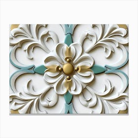 3d Floral Wall Art Canvas Print