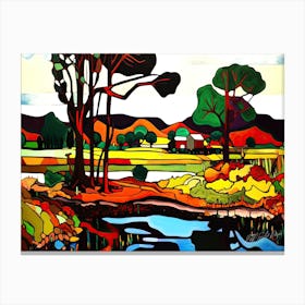 Countryside Scenery - Landscape With Trees Canvas Print