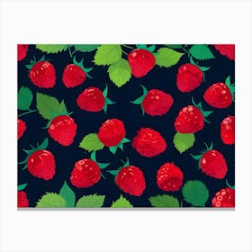 Red Raspberries Canvas Print