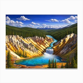 Yellowstone Falls Canvas Print