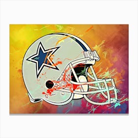 Dallas Cowboys Helmet Abstract Canvas Print