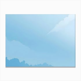 Soft Blue Sky With White Clouds 1 Canvas Print