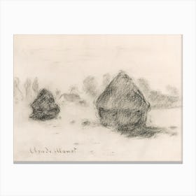 Stacks Of Wheat, Claude Monet Canvas Print