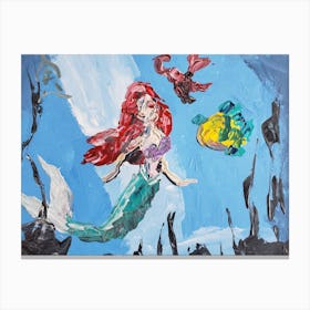 Little Mermaid Abstract Canvas Print