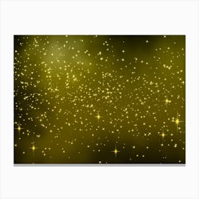 Yellow Fades Shining Star Background Canvas Print