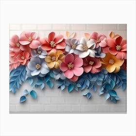 Paper Flower Wall Art 5 Canvas Print