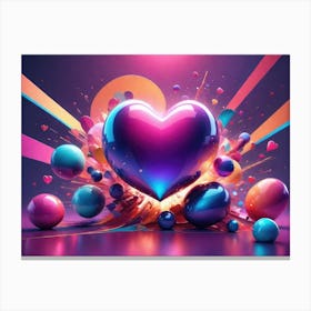 Colorful Heart Creative 12 Canvas Print