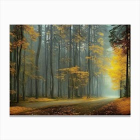 Autumn Road 4 Canvas Print