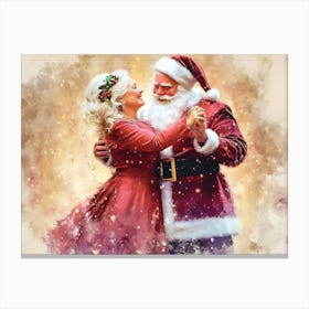 Santa Claus And Santa Canvas Print