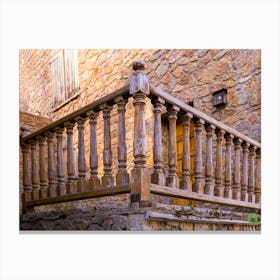 Old Wooden Railing 20230415108pub Canvas Print