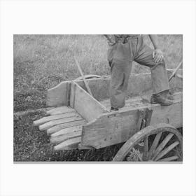 Detail Of Wagon On Cut Over Farm, Near Gheen, Minnesota By Russell Lee Canvas Print