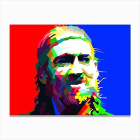 Willie Nelson US Folk Country Singer Musician Pop Art WPAP Canvas Print