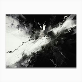 Tranquility Abstract Black And White 1 Canvas Print