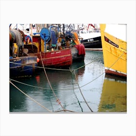 Fishing Boats Docked Lienzo