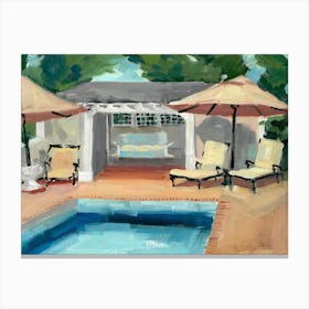 The Pool House Canvas Print