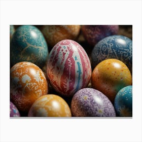 Colorful Easter Eggs 3 Canvas Print