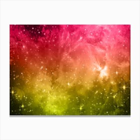 Red Violet Galaxy Space Background Canvas Print