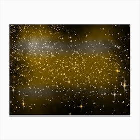 Gold And Black Shining Star Background Canvas Print