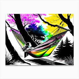 Rainbow Hammock Canvas Print