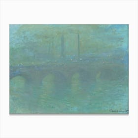 Waterloo Bridge, London, At Dusk (1904), Claude Monet Canvas Print