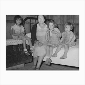 Mexican Mother And Her Children, Crystal City, Texas By Russell Lee Canvas Print