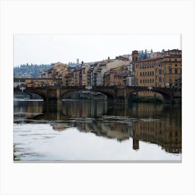 Florence Houses Arno River Architecture View Italian Italy Milan Venice Florence Rome Naples Toscana photo photography art travel Canvas Print