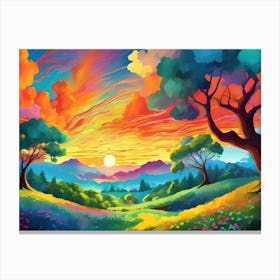 Sunset Painting 2 Canvas Print