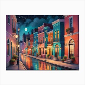 Night In The City Canvas Print