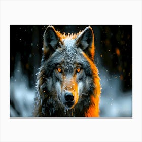Wolf Yellow Eyes - Wild Wolf Canvas Print