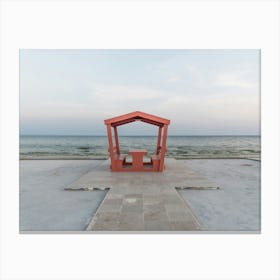 Red Relax On The Beach Canvas Print