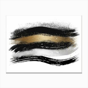 Black And Gold Abstract Painting 34 Canvas Print