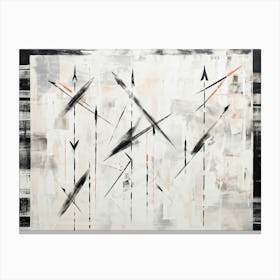 Abstract Design Guided By Hand Drawn Arrows And Markings Sketched With Intuitive Lines On Textured (2) Canvas Print