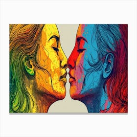Rainbow Kisses 1 Canvas Print