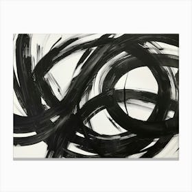 Black And White Abstract Painting 2 Canvas Print