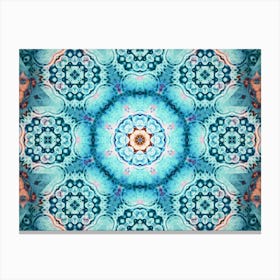 Blue Star Abstract Pattern 1 Canvas Print