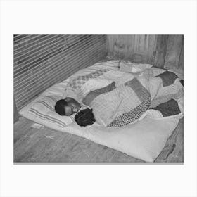 Couple, Intrastate Migratory Workers, Sleeping On The Floor, Near Independence, Louisiana By Russell Lee Canvas Print